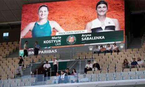 Sha ka kylla ïakhun ba ar ha ka French Open jam ka Aryna Sabalenka hadien ba jop ïa ka nong Ukraine French-Open