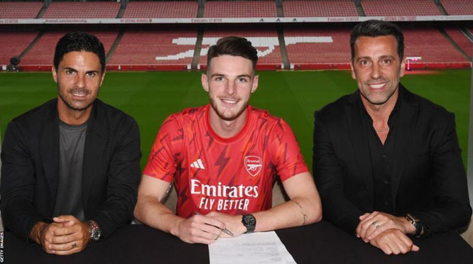Pynthikna ka Arsenal ba la dep soi ïa u Rice na ka West Ham United rice