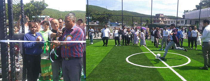 Plie u MLA ka Pynthor Umkhrah ïa ka madan Futsal ha Langkyrding AL-Hek