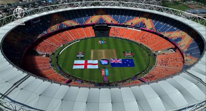 Thylli ka stadium ha kaba sdang jong ka Cricket World Cup ha Ahmedabad ahmedabad