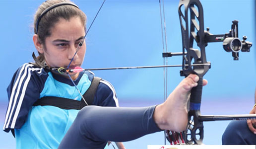 Bat ka Sheetal Devi ïa ka kyrdan ba nyngkong ha ka Para Archer sheetal