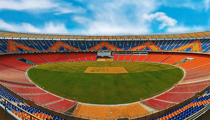 Pynkhreh ka Ahmedabad ban tei kawei ka Football Stadium bad 4 kiwei ki jaka ïalehkai narendra-modi