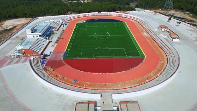 La plie ïa ka Wahïajer Multi Sports Complex ha ka jinglut kumba T. 64 klur wahiajer-sports-complex-