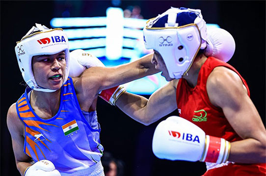 Rung semi final ka Nikhat & Arundhati ha ka Strandja Boxing Tournament zareen