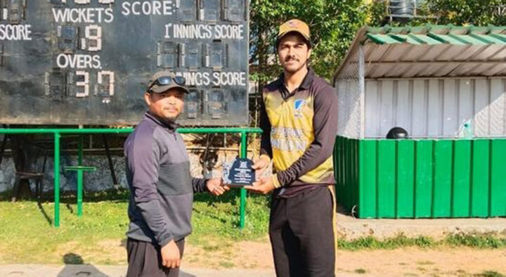 128 run pynliem ka NFU ïa ka Sputnik ha ka Super Division Cricket League Kevin-Christopher