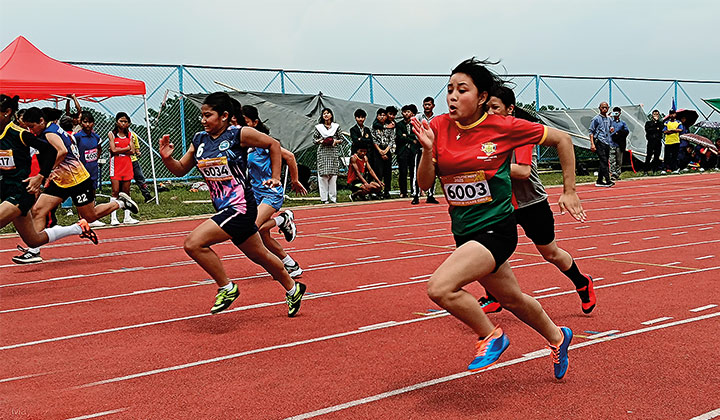 Sdang ka District Level Inter School Athletics Meet ha Shillong, wan shim bynta palat 800 ngut ki khynnah district-level