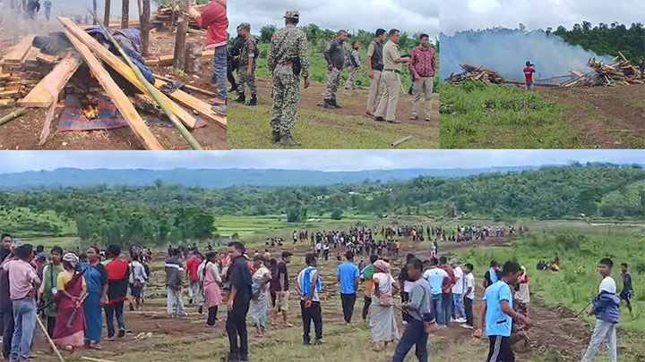 Hiar ki paidbah ka shnong Lapangap ban jynrat naphang ïa ki tynrai dieng ba thung da ki Karbi karbi