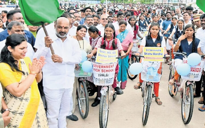 Sam ka Sorkar Telangana da ki Bicycle sha ki khynnah pule telangana