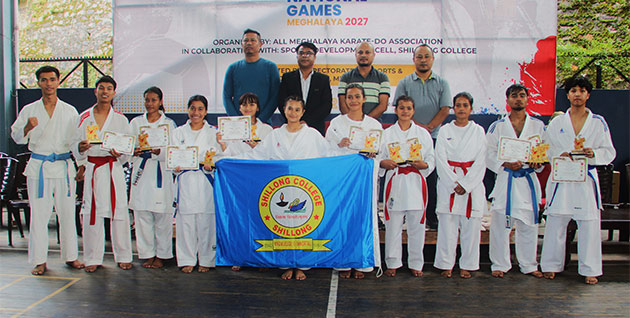 Rah nam lahduh ka Shillong College ha ka Inter-College Karate Tournament karate