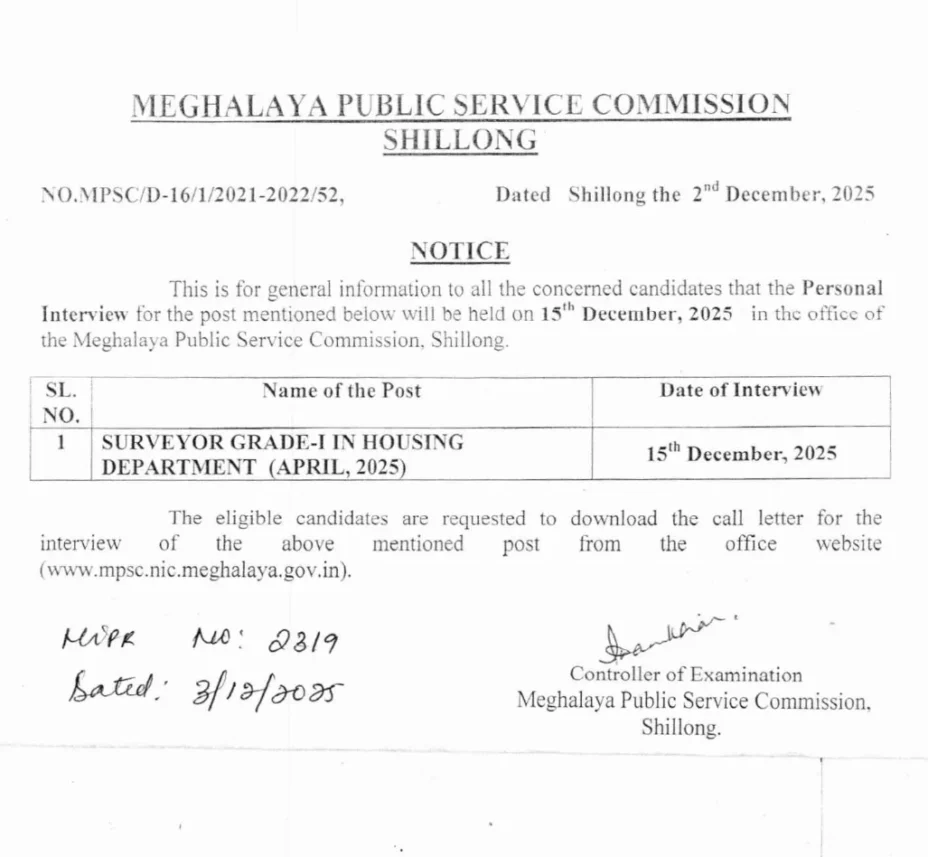 SURVEYOR GRADE-I IN HOUSING
DEPARTMENT